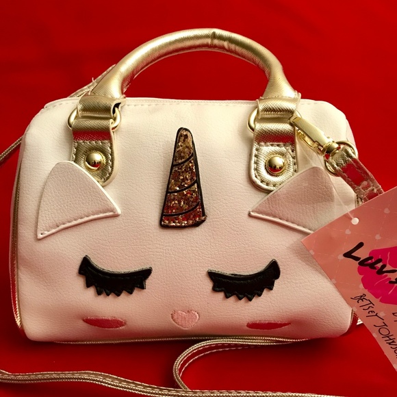 Betsey Johnson Handbags - Luv Betsey Mini Barrel Crossbody Unicorn Handbag